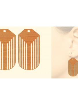 Σετ των 3 Intra απο ξύλο plywood  Χρώμα wenge 3mm-4mm πάχος - Χριστουγεννιάτικα Ξύλινα Σκουλαρίκια Δίασταση 3x3 cm INTRAFABR-86307566