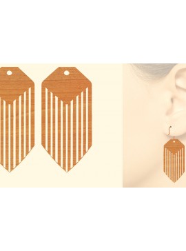 Σετ των 3 Intra απο ξύλο plywood  Χρώμα wenge 3mm-4mm πάχος - Χριστουγεννιάτικα Ξύλινα Σκουλαρίκια Δίασταση 3x3 cm INTRAFABR-86307624