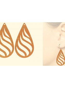 Σετ των 3 Intra απο ξύλο plywood  Χρώμα wenge 3mm-4mm πάχος - Χριστουγεννιάτικα Ξύλινα Σκουλαρίκια Δίασταση 3x3 cm INTRAFABR-115366062