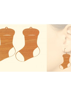 Σετ των 3 Intra απο ξύλο plywood  Χρώμα wenge 3mm-4mm πάχος - Χριστουγεννιάτικα Ξύλινα Σκουλαρίκια Δίασταση 3x3 cm INTRAFABR-115366094