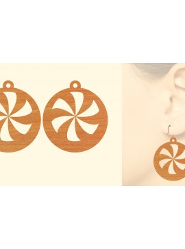 Σετ των 3 Intra απο ξύλο plywood  Χρώμα wenge 3mm-4mm πάχος - Χριστουγεννιάτικα Ξύλινα Σκουλαρίκια Δίασταση 3x3 cm INTRAFABR-115366320