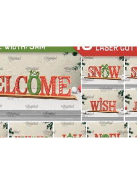 Σετ των 2 Intra απο ξύλο plywood  Χρώμα wenge 3mm-4mm πάχος - Χριστουγεννιάτικες Ξύλινες Βάσεις Πακέτο κοπής με λέιζερ Δίασταση 15x15 cm INTRAFABR-52452323