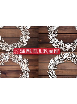 Σετ των 2 Intra απο ξύλο plywood  Χρώμα wenge 3mm-4mm πάχος - Χριστουγεννιάτικο στεφάνι στολίδι Πακέτο Δίασταση 4x4 cm INTRAFABR-122736846