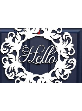 Σετ των 2 Intra απο ξύλο plywood  Χρώμα wenge 3mm-4mm πάχος - Χριστουγεννιάτικο στεφάνι Ξύλο Στρογγυλή πινακίδα Δίασταση 15x15 cm INTRAFABR-52455224