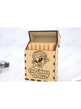 Σετ των 2 Intra απο ξύλο plywood  Χρώμα wenge 3mm-4mm πάχος - Κοπή Laser Box | Κουτί καπνού Δίασταση 20x20 cm INTRAFABR-52456707