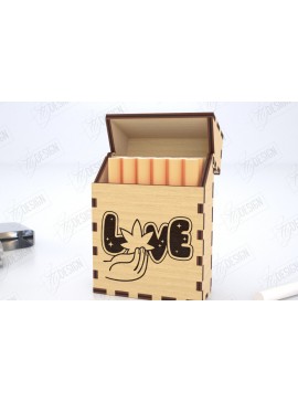 Σετ των 2 Intra απο ξύλο plywood  Χρώμα wenge 3mm-4mm πάχος - Κοπή Laser Box | Κουτί καπνού Δίασταση 20x20 cm INTRAFABR-52456977