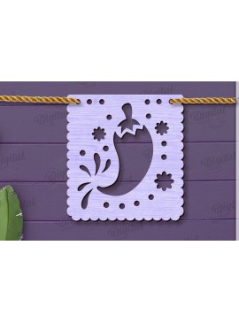 Intra απο ξύλο plywood  Χρώμα wenge 3mm-4mm πάχος - Cinco De Mayo Banner Δίασταση 30x20 cm INTRAFABR-46237901