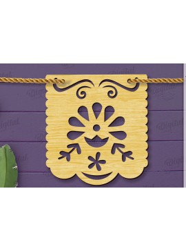 Intra απο ξύλο plywood  Χρώμα wenge 3mm-4mm πάχος - Cinco De Mayo Banner Δίασταση 30x20 cm INTRAFABR-19891289