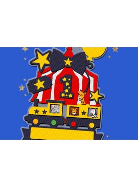 Σετ των 2 Intra απο ξύλο plywood  Χρώμα wenge 3mm-4mm πάχος - Circus Cake Topper Δίασταση 20x20 cm INTRAFABR-79152092
