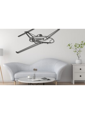 Intra απο ξύλο plywood  Χρώμα wenge 3mm-4mm πάχος - Αναφορά M2 Aircraft Wall Art Δίασταση 40x50 cm INTRAFABR-35001824