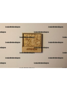 Intra απο ξύλο plywood  Χρώμα wenge 3mm-4mm πάχος - Χάρτης πόλης Arnhem Κάτοψη για λέιζερ Δίασταση 30x30 cm INTRAFABR-97299578