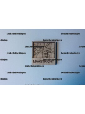 Intra απο ξύλο plywood  Χρώμα wenge 3mm-4mm πάχος - Χάρτης πόλης Μάαστριχτ Κάτοψη Λέιζερ Δίασταση 30x30 cm INTRAFABR-97299693