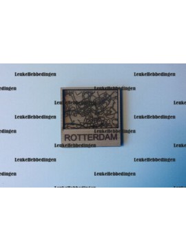 Intra απο ξύλο plywood  Χρώμα wenge 3mm-4mm πάχος - Χάρτης πόλης Ρότερνταμ Κάτοψη για λέιζερ Δίασταση 30x30 cm INTRAFABR-97299736