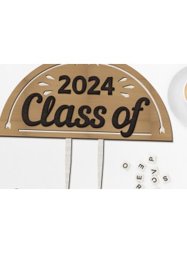 Σετ των 2 Intra απο ξύλο plywood  Χρώμα wenge 3mm-4mm πάχος - Διακοσμητικό κοπής με λέιζερ Class 2024 Δίασταση 6x10 cm INTRAFABR-120826875