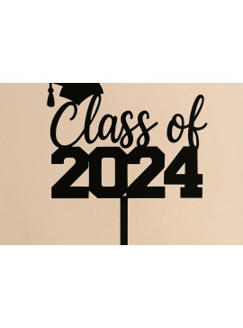 Σετ των 2 Intra απο ξύλο plywood  Χρώμα wenge 3mm-4mm πάχος - Τάξη 2025 Graduation Cake Topper Δίασταση 4x4 cm INTRAFABR-26396070