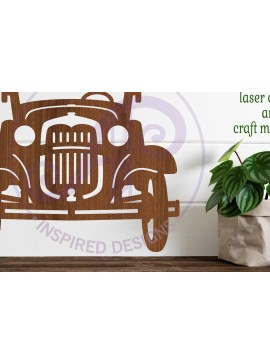 Intra απο ξύλο plywood  Χρώμα wenge 3mm-4mm πάχος - Κλασικό σχέδιο επιγραφής αυτοκινήτου 2, Δίασταση 40x50 cm INTRAFABR-26395578