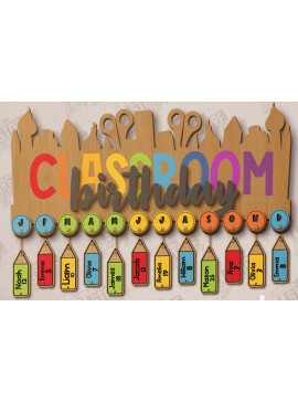 Intra απο ξύλο plywood  Χρώμα wenge 3mm-4mm πάχος - Γενέθλια στην τάξη | Πίνακας γενεθλίων |CNC Δίασταση 40x50 cm INTRAFABR-35001822