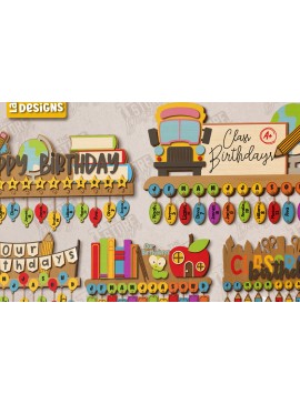 Intra απο ξύλο plywood  Χρώμα wenge 3mm-4mm πάχος - Πακέτο γενεθλίων στην τάξη|Πίνακας γενεθλίων Δίασταση 40x50 cm INTRAFABR-32327582