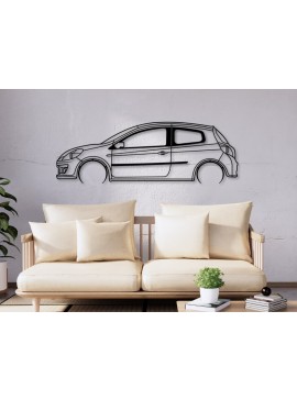 Σετ των 2 Intra απο ξύλο plywood  Χρώμα wenge 3mm-4mm πάχος - Clio III Car , Vector μοντέλο αυτοκινήτου Δίασταση 20x20 cm INTRAFABR-114268107