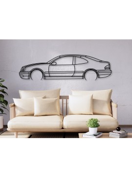 Σετ των 2 Intra απο ξύλο plywood  Χρώμα wenge 3mm-4mm πάχος - CLK W208 Car Silhouette Δίασταση 20x20 cm INTRAFABR-5143055