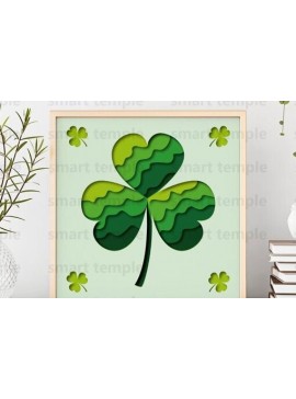 Σετ των 2 Intra απο ξύλο plywood  Χρώμα wenge 3mm-4mm πάχος - Clover Cricut, Clover 3d Shadowbox Δίασταση 20x20 cm INTRAFABR-97657145