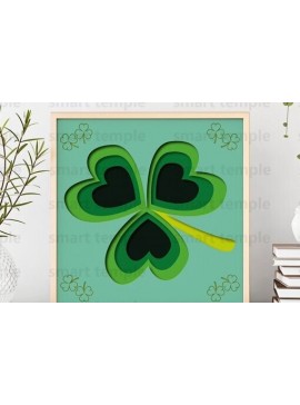 Σετ των 2 Intra απο ξύλο plywood  Χρώμα wenge 3mm-4mm πάχος - Clover Layered, Clover Δίασταση 20x20 cm INTRAFABR-97657340