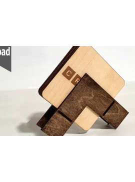 Intra απο ξύλο plywood  Χρώμα wenge 3mm-4mm πάχος - Στάση σουβέρ χωρίς σουβέρ Δίασταση 30x20 cm INTRAFABR-112861189