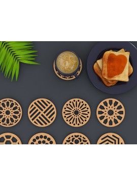 Intra απο ξύλο plywood  Χρώμα wenge 3mm-4mm πάχος - Coaster Trivet διανυσματικά αρχεία Δίασταση 30x20 cm INTRAFABR-112860965