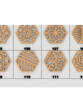 Intra απο ξύλο plywood  Χρώμα wenge 3mm-4mm πάχος - Διάνυσμα Coaster Αρχεία αποκοπής με λέιζερ 157 Δίασταση 30x20 cm INTRAFABR-112861118