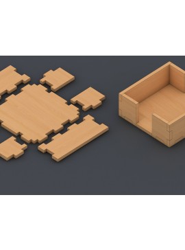 Intra απο ξύλο plywood  Χρώμα wenge 3mm-4mm πάχος - Διάνυσμα Coaster περικοπής με λέιζερ DXF 095 Δίασταση 30x20 cm INTRAFABR-112861143