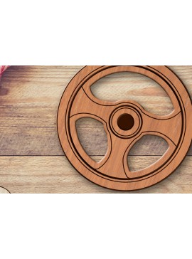 Σετ των 2 Intra απο ξύλο plywood  Χρώμα wenge 3mm-4mm πάχος - Σουβέρ με Χαρακτική Διακοσμητική Λίμα Δίασταση 4x4 cm INTRAFABR-112860839