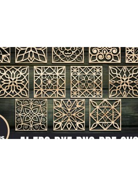 Intra απο ξύλο plywood  Χρώμα wenge 3mm-4mm πάχος - Σουβέρ Γκριλ Πακέτο Δίασταση 30x30 cm INTRAFABR-110246047