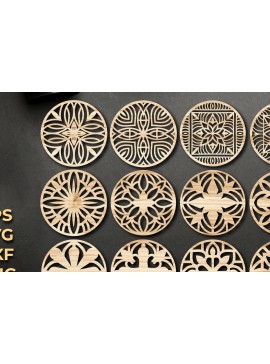 Intra απο ξύλο plywood  Χρώμα wenge 3mm-4mm πάχος - Αρχεία κοπής με λέιζερ σουβέρ Δίασταση 30x20 cm INTRAFABR-103826729