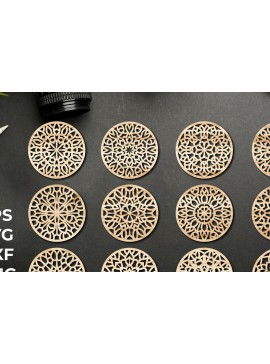 Intra απο ξύλο plywood  Χρώμα wenge 3mm-4mm πάχος - Αρχεία κοπής με λέιζερ σουβέρ Δίασταση 30x20 cm INTRAFABR-102531666