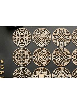 Intra απο ξύλο plywood  Χρώμα wenge 3mm-4mm πάχος - Αρχεία κοπής με λέιζερ σουβέρ Δίασταση 30x20 cm INTRAFABR-102531738