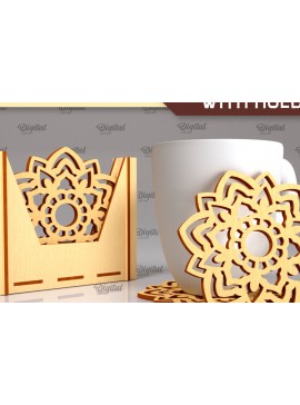 Intra απο ξύλο plywood  Χρώμα wenge 3mm-4mm πάχος - Σουβέρ με θήκη Design Δίασταση 30x20 cm INTRAFABR-101182166