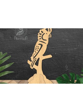 Σετ των 2 Intra απο ξύλο plywood  Χρώμα wenge 3mm-4mm πάχος - Cockatoo Bird Διακόσμηση σπιτιού 1 Δίασταση 20x20 cm INTRAFABR-105362539