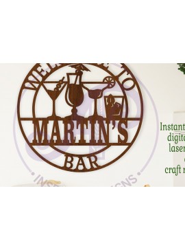 Intra απο ξύλο plywood  Χρώμα wenge 3mm-4mm πάχος - Κοκτέιλ μπαρ Επιτοίχια πινακίδα Δίασταση 30x20 cm INTRAFABR-114246041