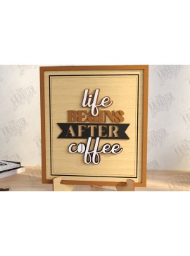 Intra απο ξύλο plywood  Χρώμα wenge 3mm-4mm πάχος - Coffee Bar Sign | Καφενείο Δίασταση 30x20 cm INTRAFABR-38203174