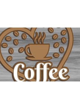 Σετ των 2 Intra απο ξύλο plywood  Χρώμα wenge 3mm-4mm πάχος - Coffee Bar Welcome Decor Δίασταση 20x20 cm INTRAFABR-101473466