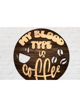 Intra απο ξύλο plywood  Χρώμα wenge 3mm-4mm πάχος - Στρογγυλή πινακίδα τύπου Coffee Bood Δίασταση 30x20 cm INTRAFABR-4076690