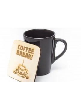 Σετ των 2 Intra απο ξύλο plywood  Χρώμα wenge 3mm-4mm πάχος - Διάλειμμα για καφέ Δίασταση 20x20 cm INTRAFABR-4076719