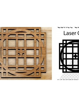 Intra απο ξύλο plywood  Χρώμα wenge 3mm-4mm πάχος - Coaster Coaster . Τετράγωνο σουβέρ Δίασταση 30x20 cm INTRAFABR-4076750