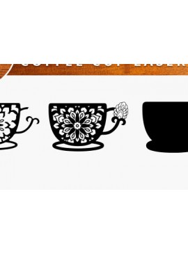 Σετ των 2 Intra απο ξύλο plywood  Χρώμα wenge 3mm-4mm πάχος - Πακέτο με για φλιτζάνι καφέ, Δίασταση 20x20 cm INTRAFABR-99555744