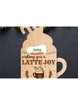 Intra απο ξύλο plywood  Χρώμα wenge 3mm-4mm πάχος - Γραφικό σχέδιο θήκης δώρου για καφέ Δίασταση 30x20 cm INTRAFABR-100837433