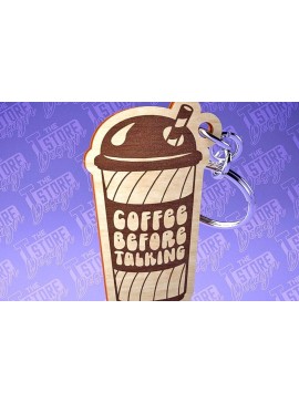 Σετ των 2 Intra απο ξύλο plywood  Χρώμα wenge 3mm-4mm πάχος - Κοπή Laser Μπρελόκ Καφέ | Αστεία αποσπάσματα Δίασταση 4x4 cm INTRAFABR-106340152