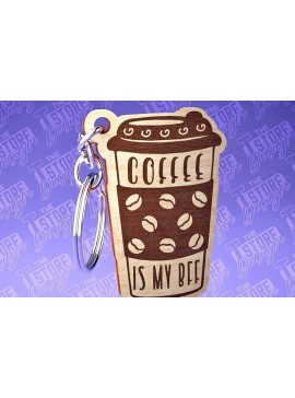 Σετ των 2 Intra απο ξύλο plywood  Χρώμα wenge 3mm-4mm πάχος - Κοπή Laser Μπρελόκ Καφέ | Αστεία αποσπάσματα Δίασταση 4x4 cm INTRAFABR-68243522