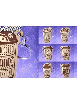 Σετ των 2 Intra απο ξύλο plywood  Χρώμα wenge 3mm-4mm πάχος - Κοπή Laser Μπρελόκ Καφέ | Αστεία αποσπάσματα Δίασταση 4x4 cm INTRAFABR-108037630