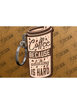 Σετ των 2 Intra απο ξύλο plywood  Χρώμα wenge 3mm-4mm πάχος - Κοπή Laser Μπρελόκ Καφέ | Αστεία αποσπάσματα Δίασταση 4x4 cm INTRAFABR-118810076