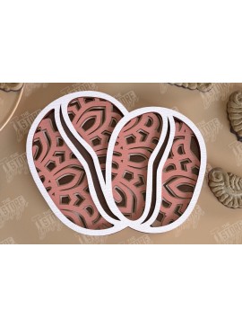 Intra απο ξύλο plywood  Χρώμα wenge 3mm-4mm πάχος - Καφέ Mandala | Πρότυπο 3D | CNC Δίασταση 30x30 cm INTRAFABR-116005959